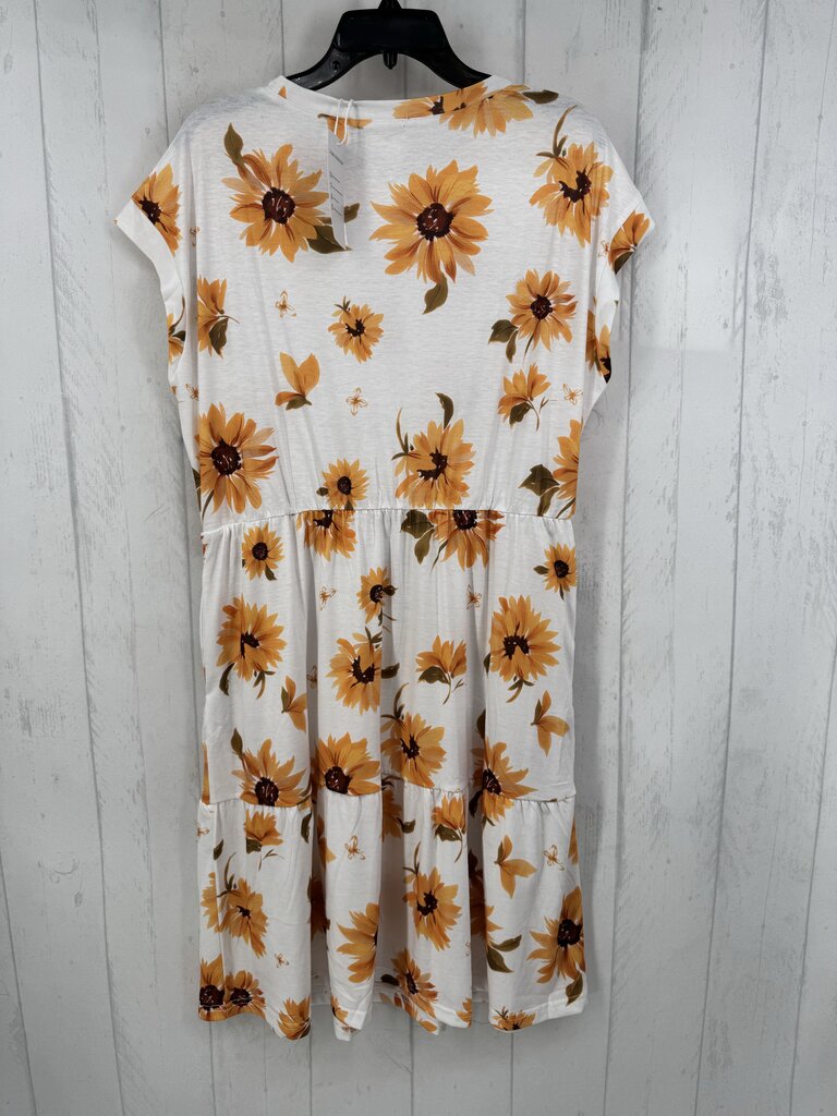XL flo print s/s dress