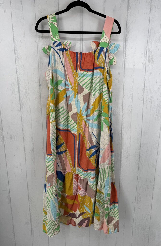 2XL flo print tiered sundress