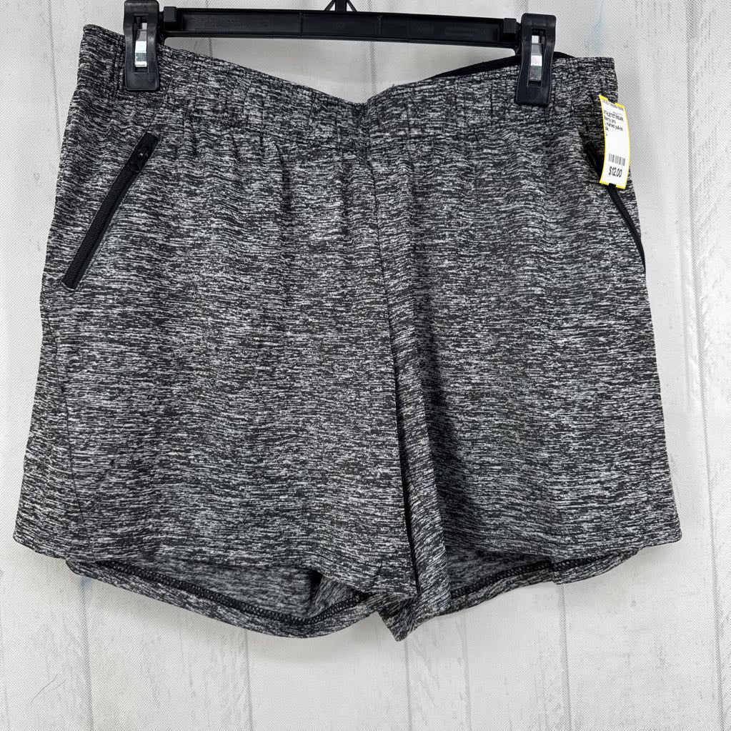 L marled pull-on shorts