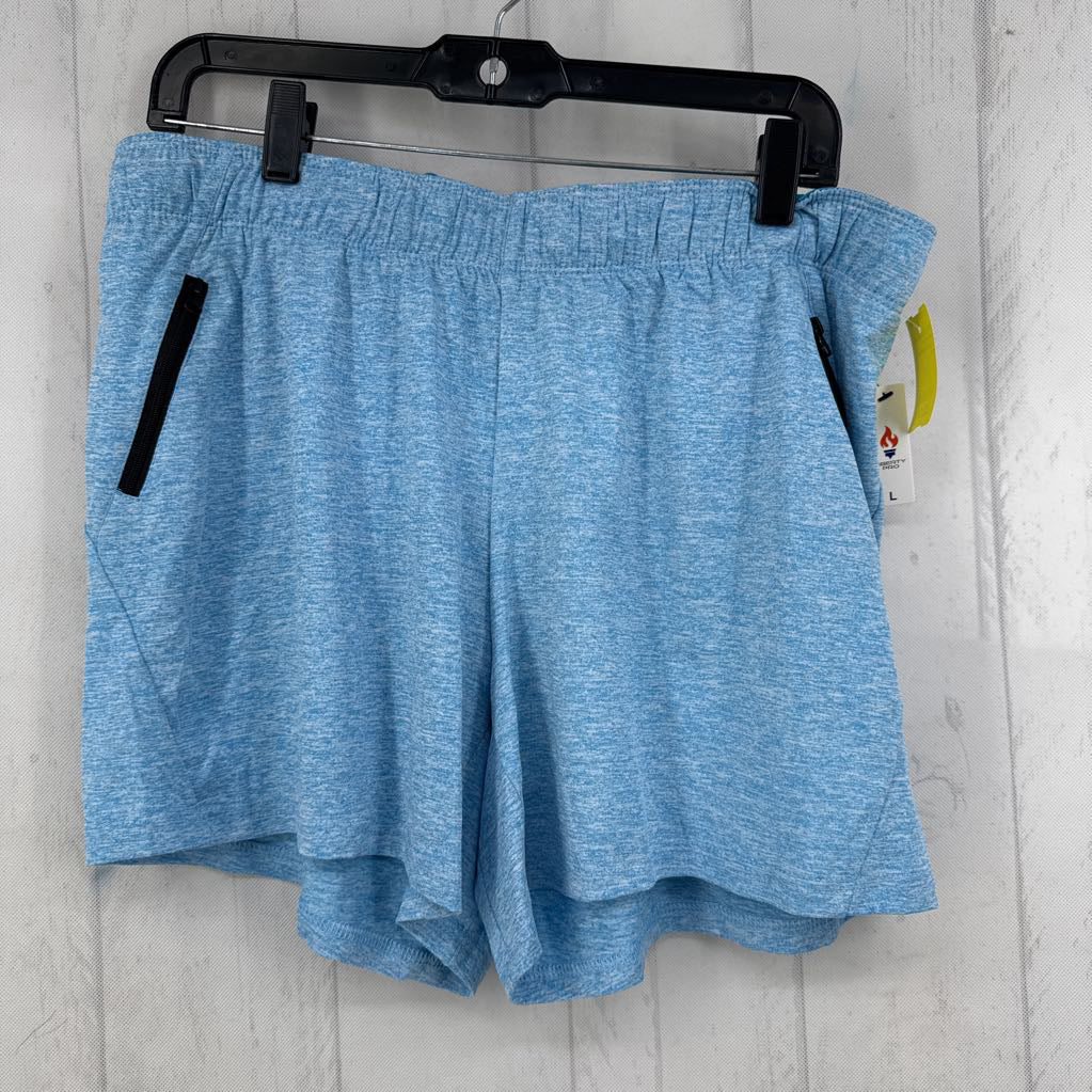 L marled pull-on shorts