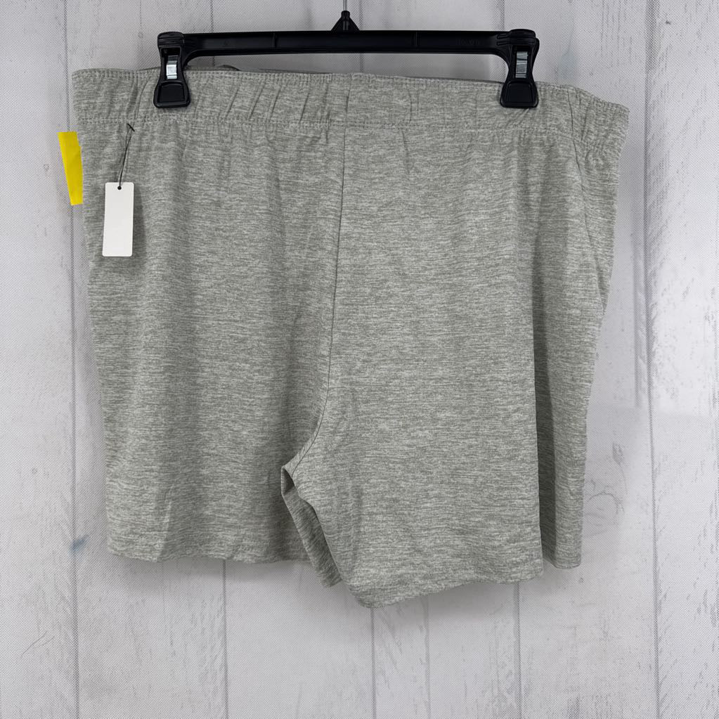 L marled pull-on shorts
