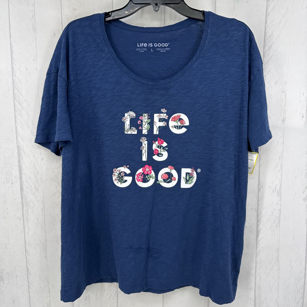 L graphic s/s tee-life is good