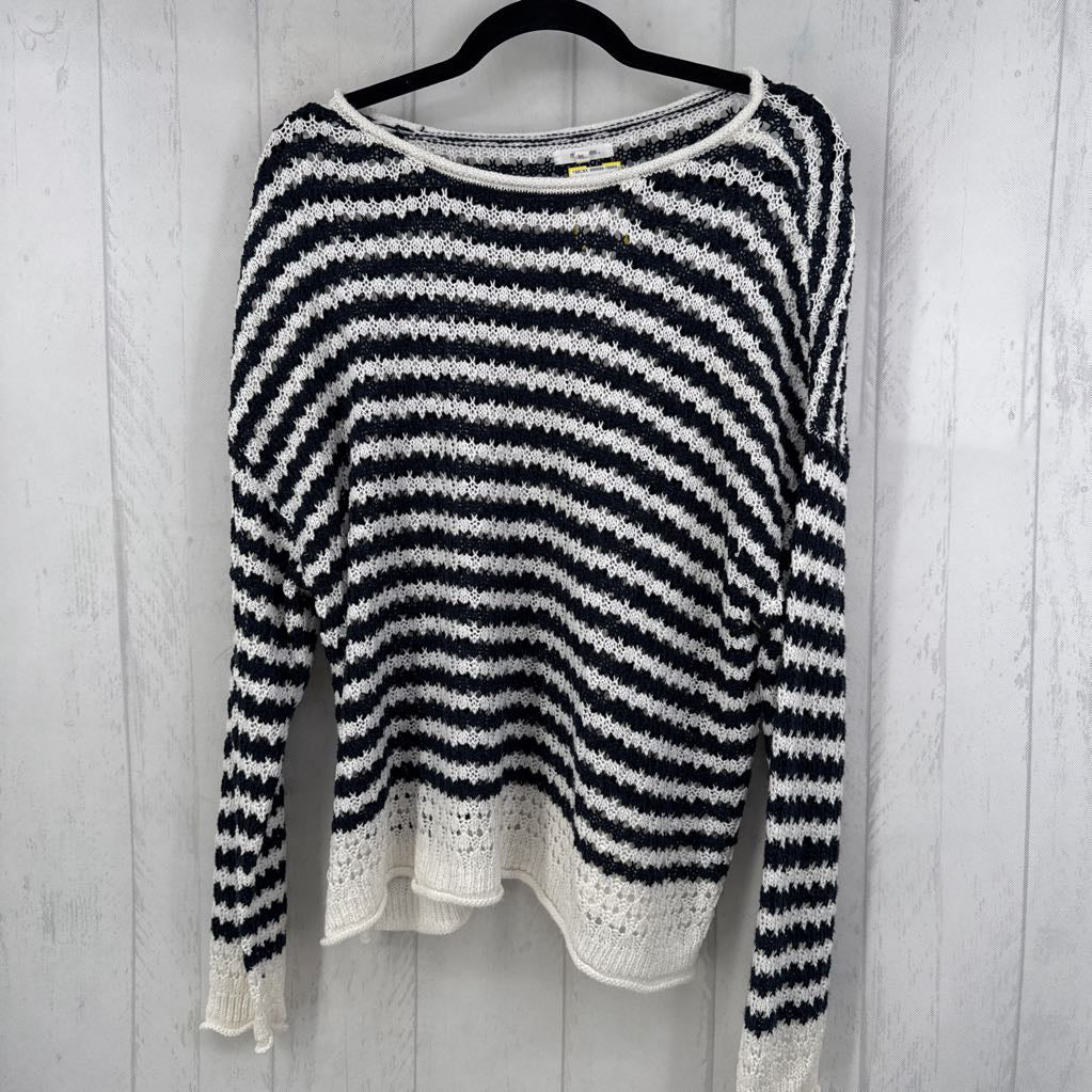 XL striped crochet sweater