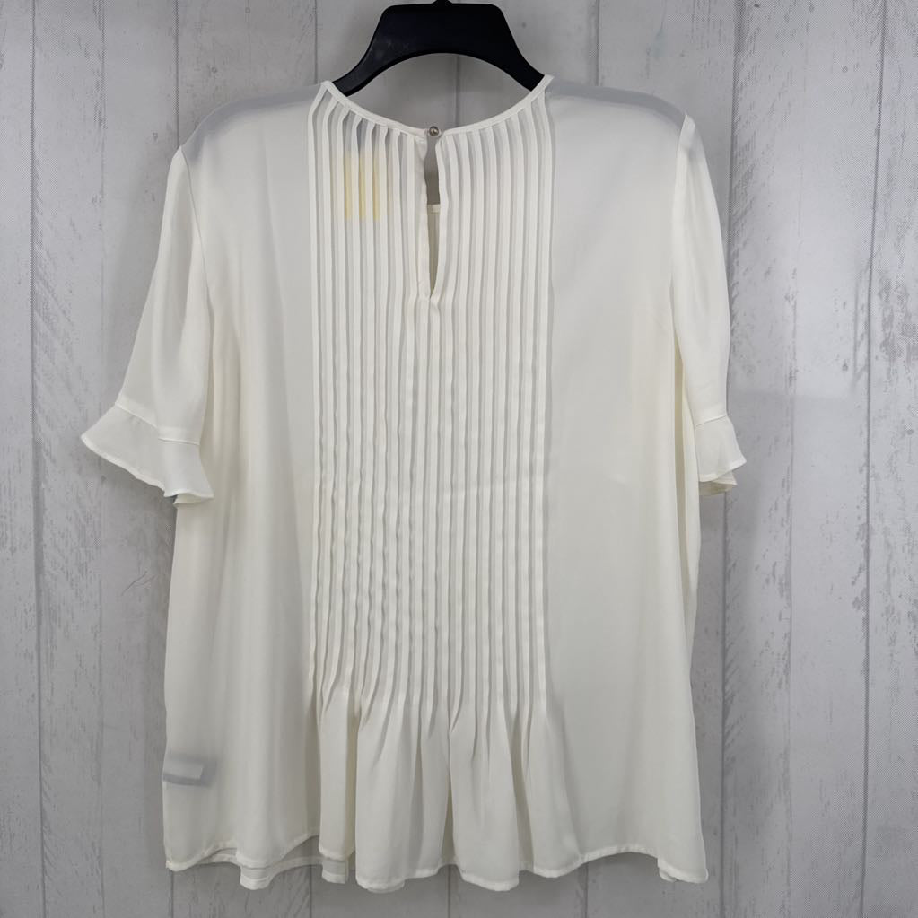 L pleated s/s top
