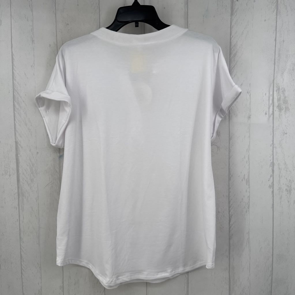 L quarter button down s/s tee
