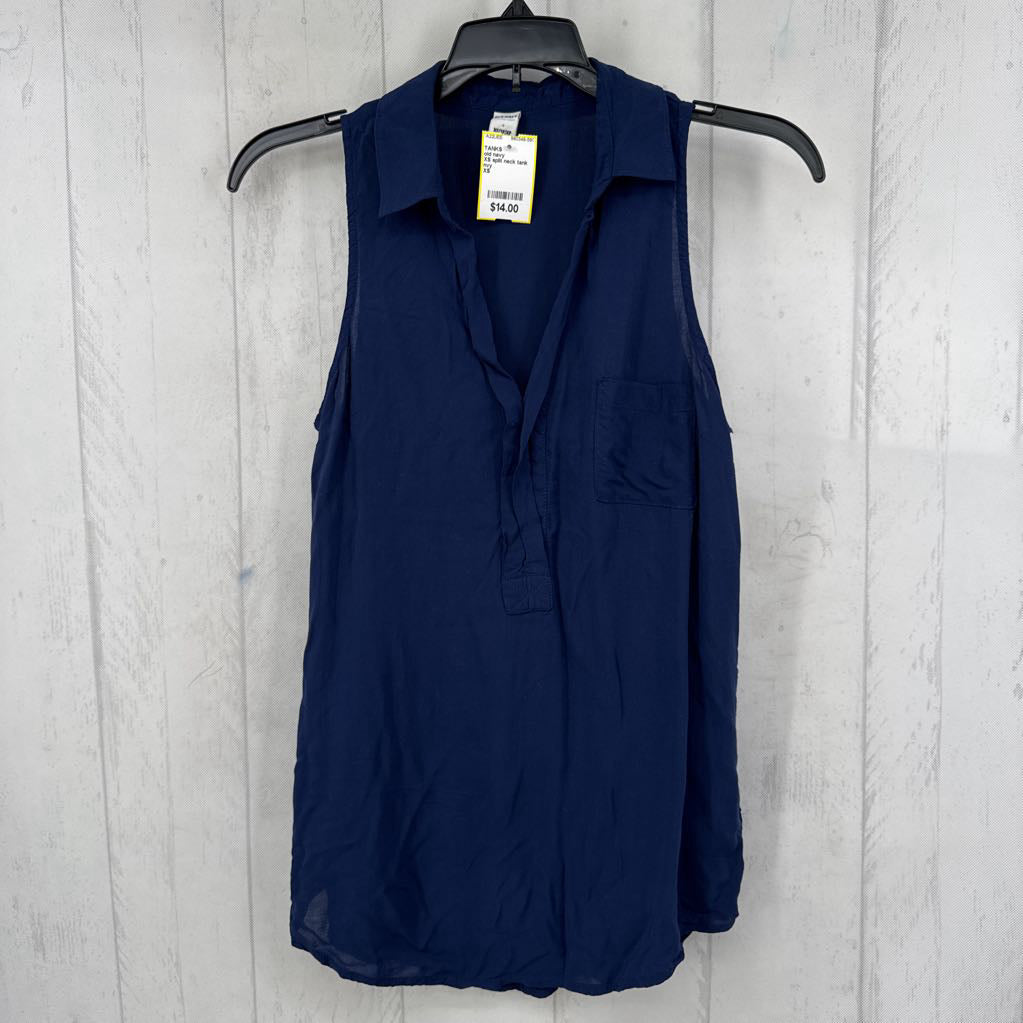 XS split neck tank
