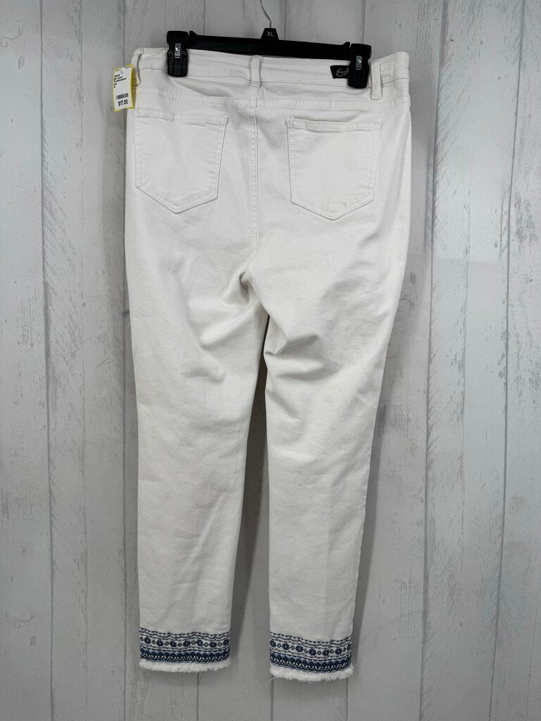 12 embroidered ankle jeans