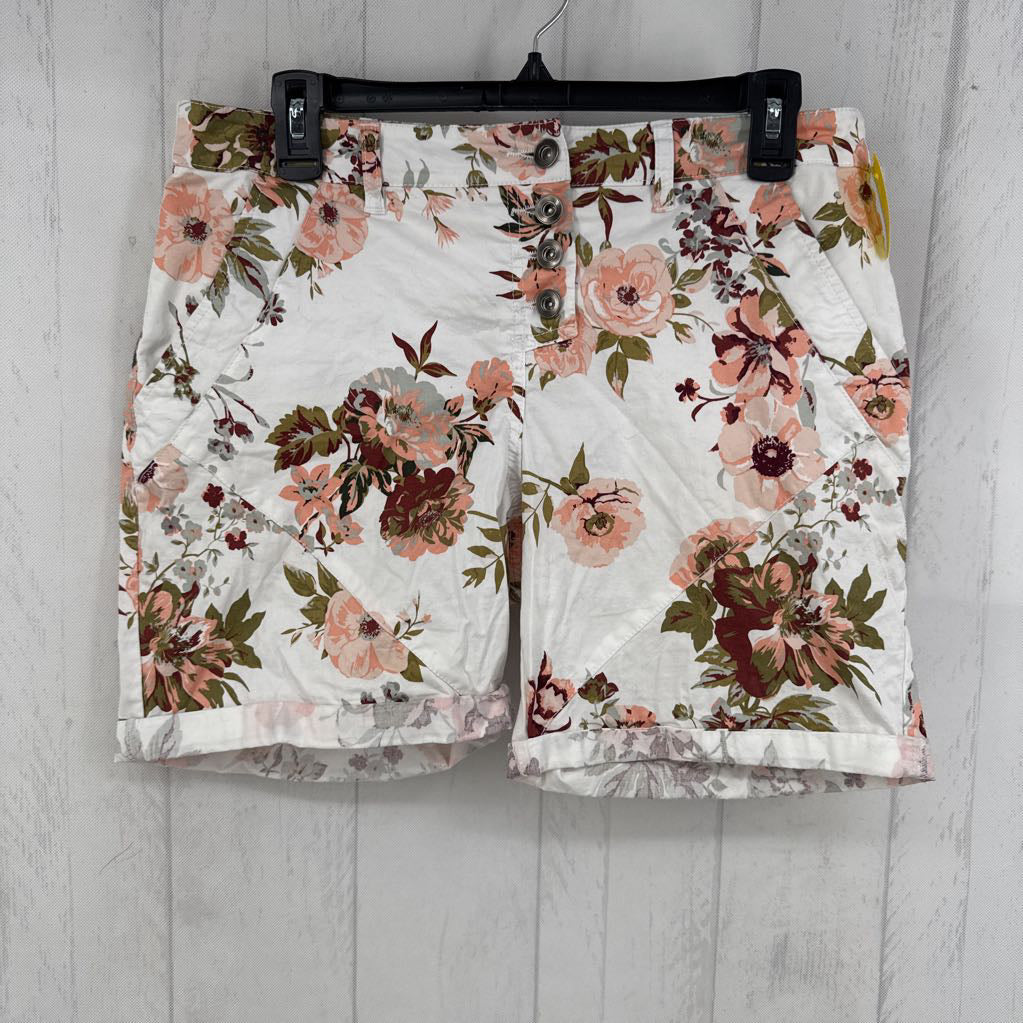 8 flo print twill shorts
