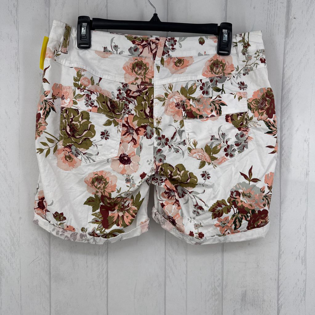 8 flo print twill shorts