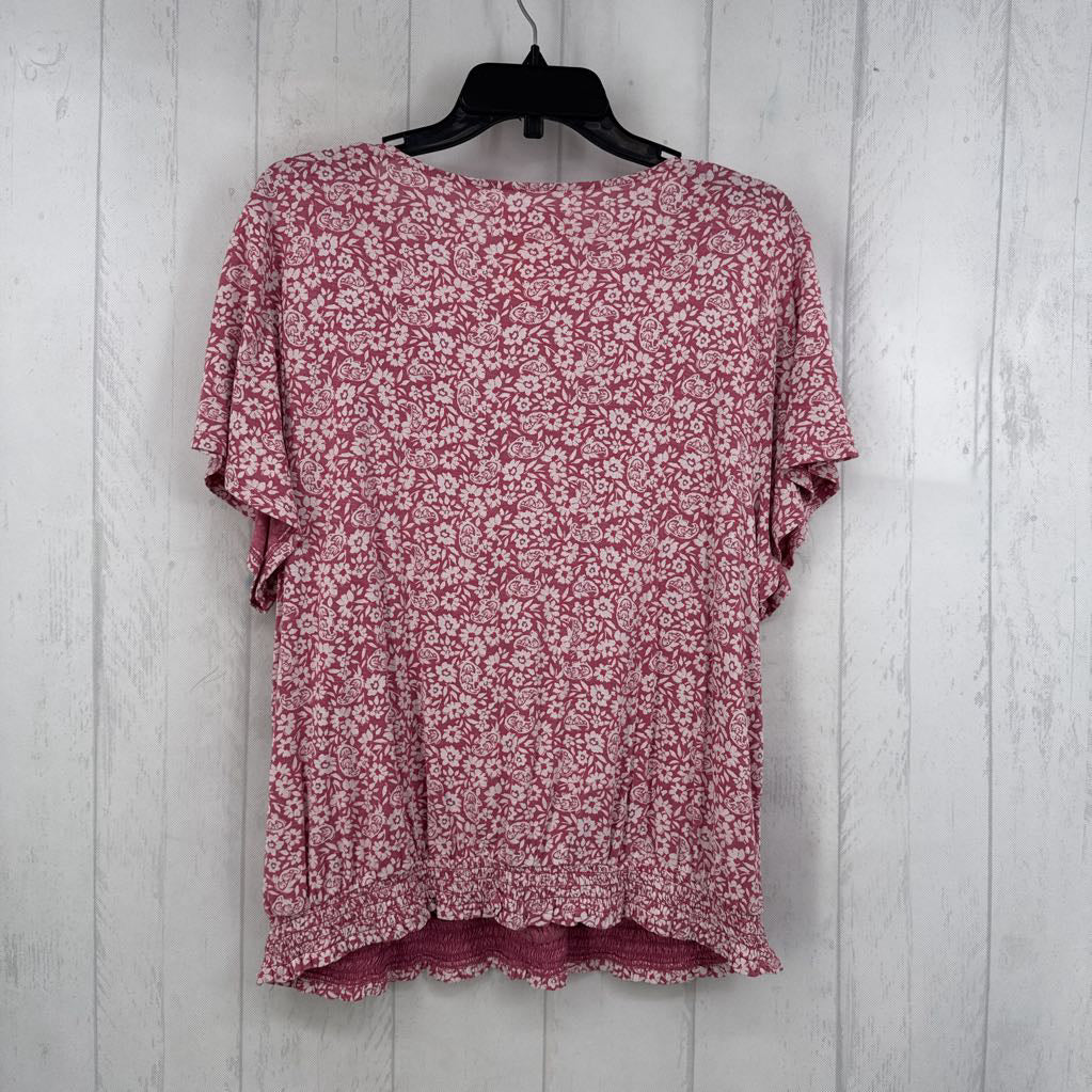 XL crossover flo print s/s top