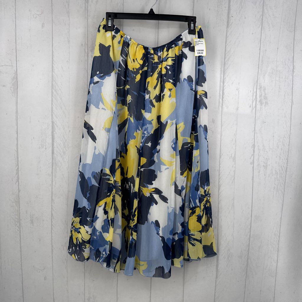 16 flo print flowy skirt