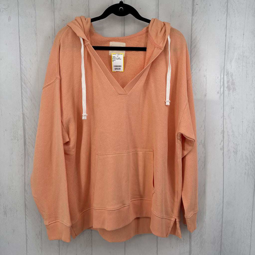 XL l/s v-neck pull over hoodie