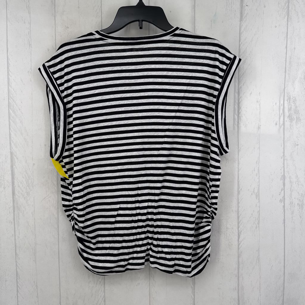 L s/s stripe twist front top