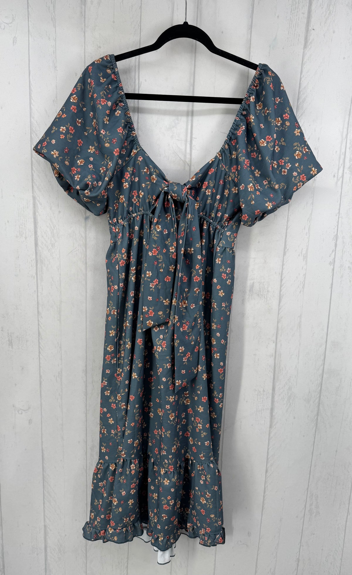 L flo print s/s maxi dressdre