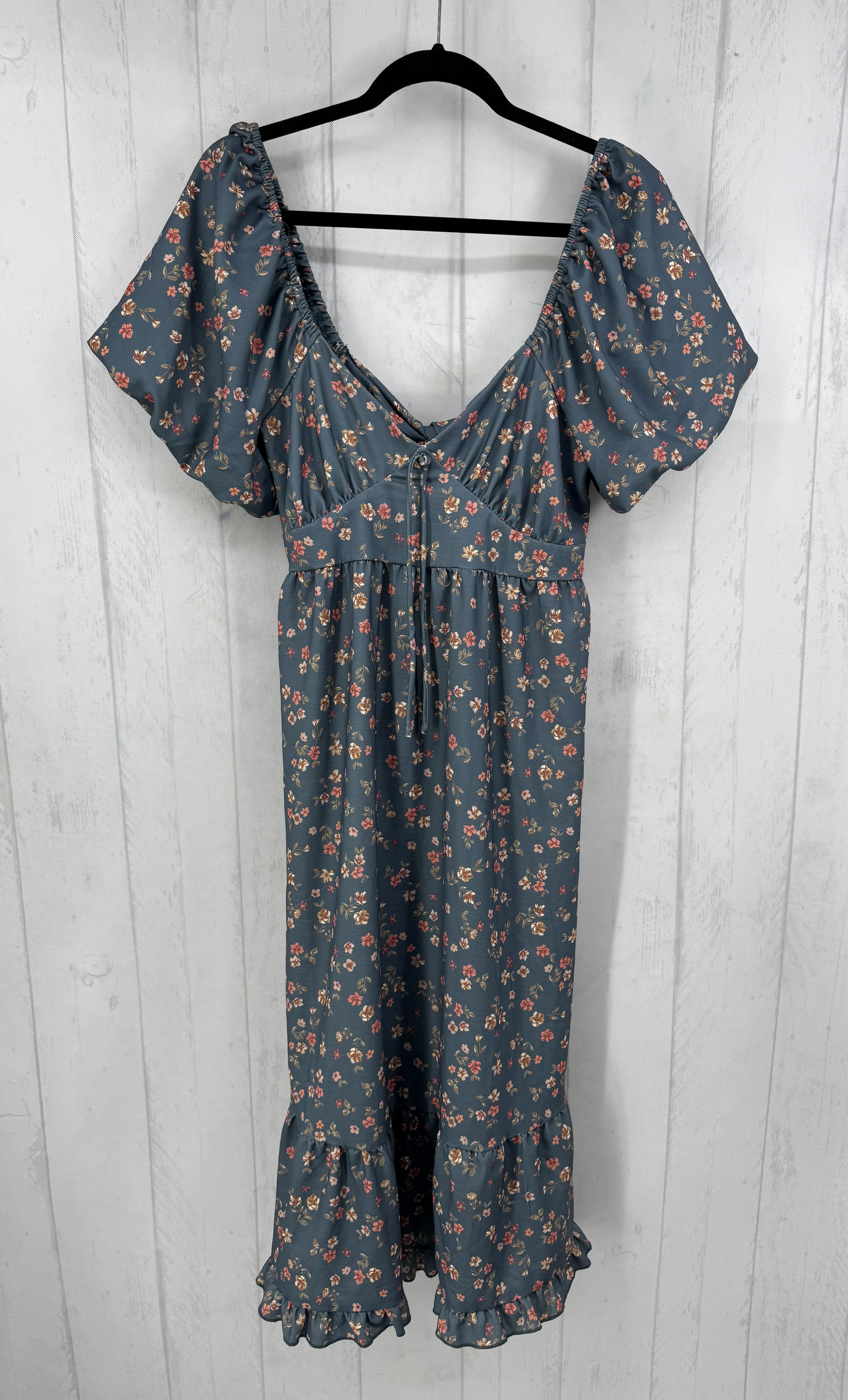 L flo print s/s maxi dressdre