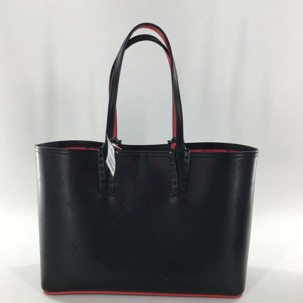 2pc Christian Louboutin Leather Degrade Loubinthesky Spiked Cabata Tote w/ Pochette