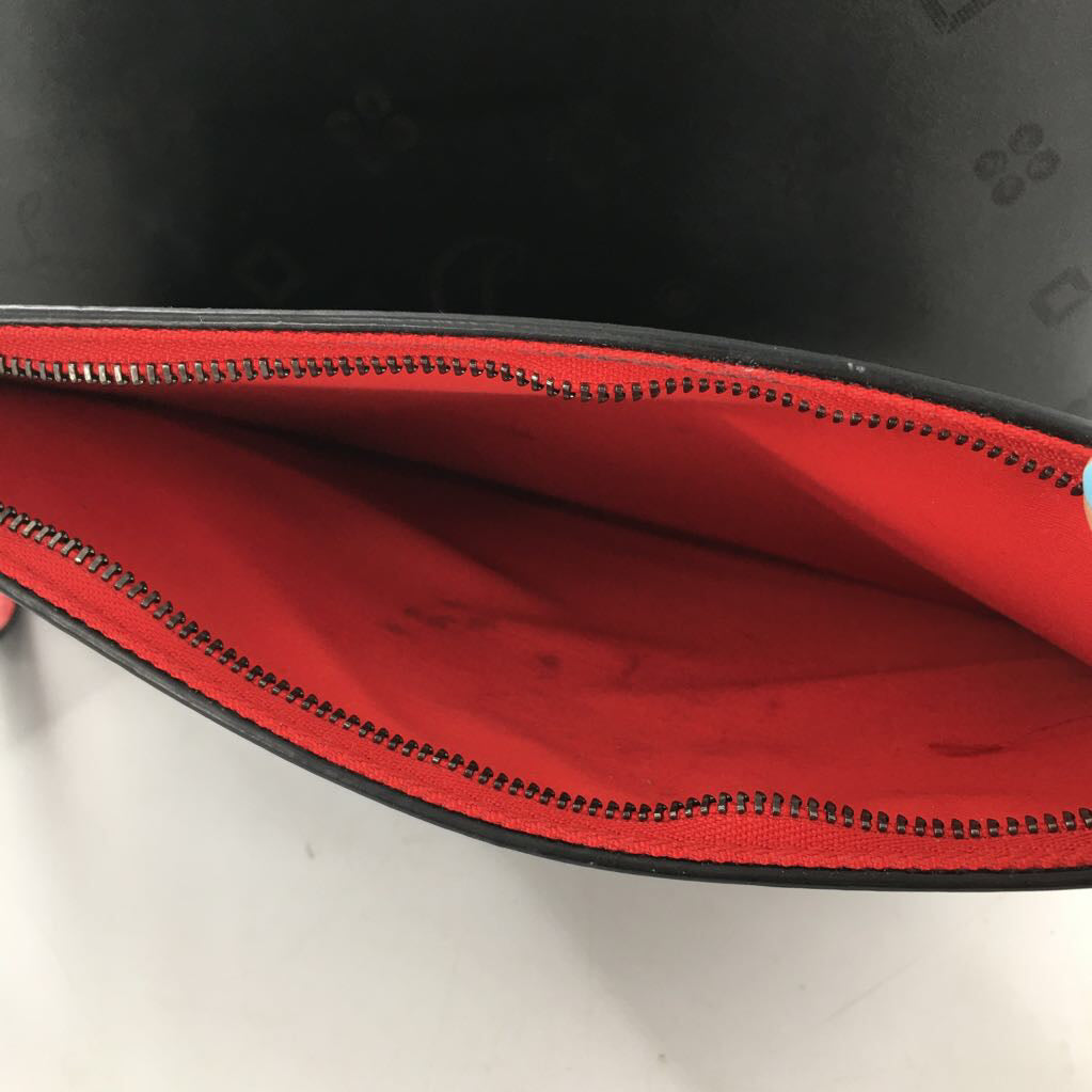 2pc Christian Louboutin Leather Degrade Loubinthesky Spiked Cabata Tote w/ Pochette