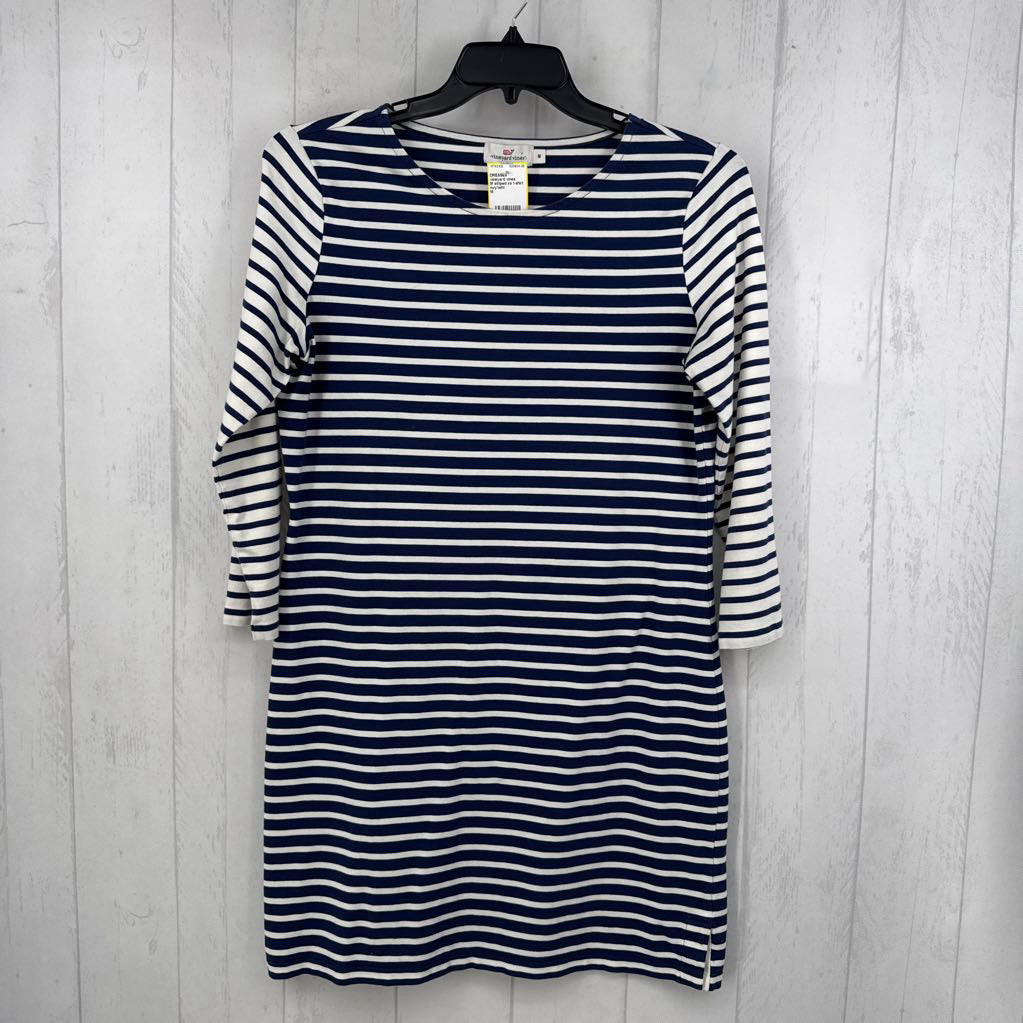 M striped l/s t-shirt dress