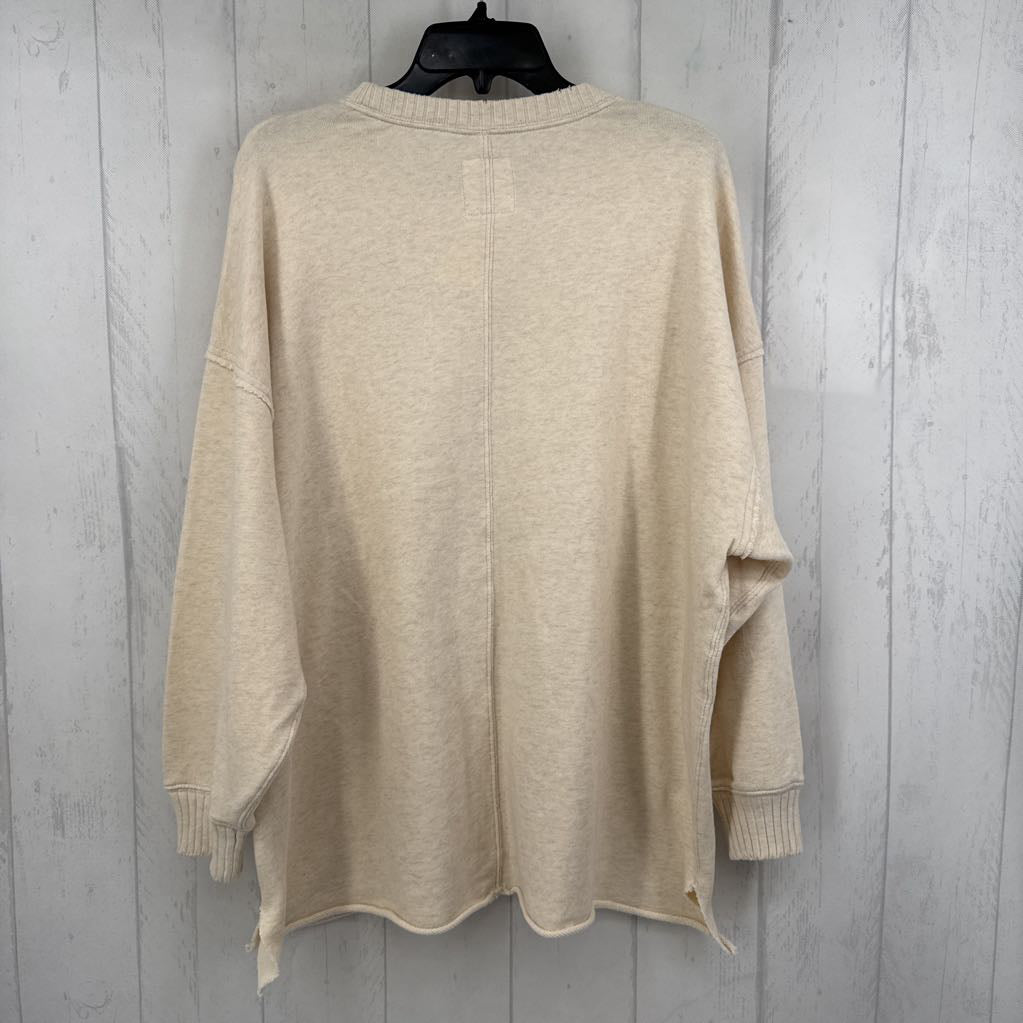 M side slit l/s pullover sweatshirt