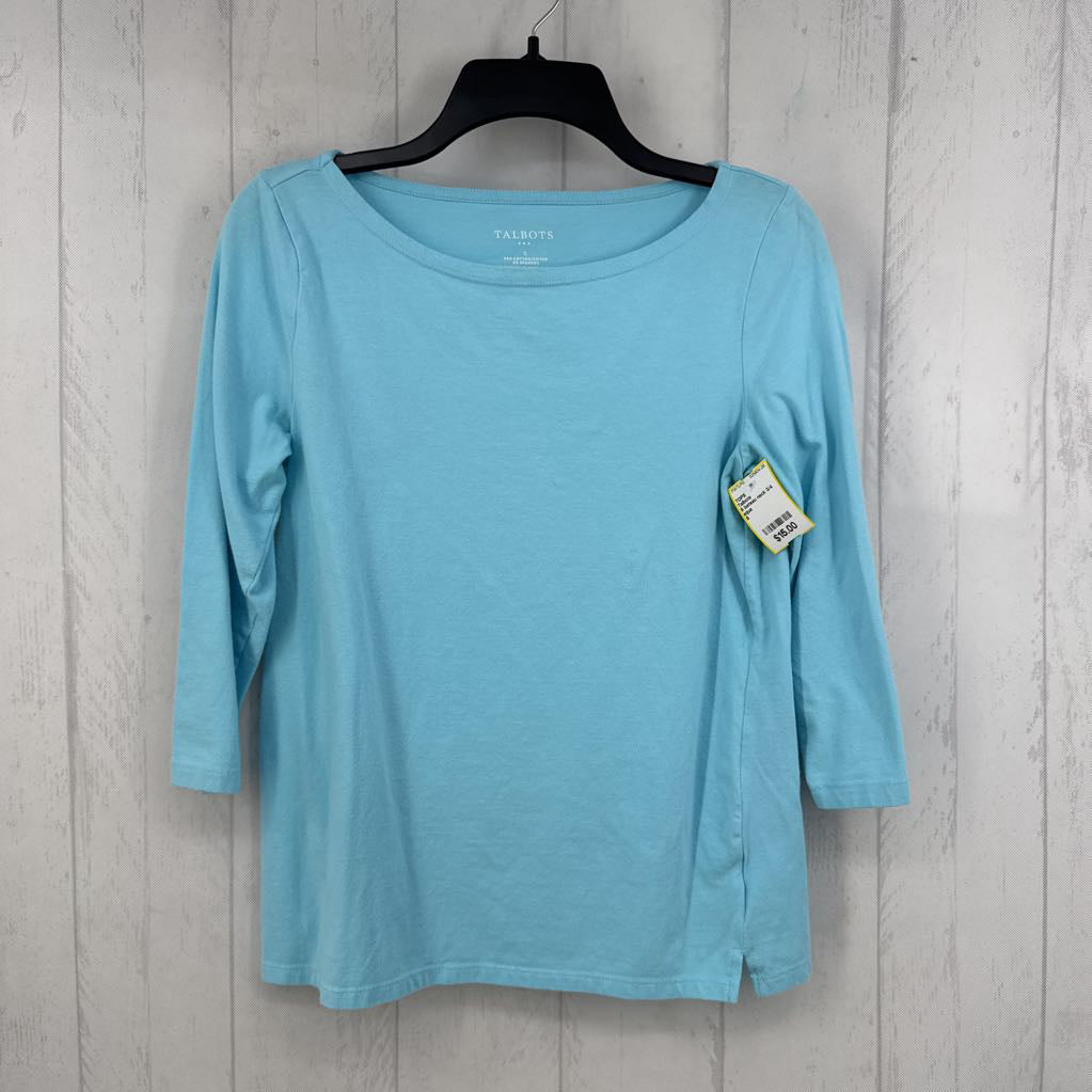 S bateau neck 3/4 slv tee