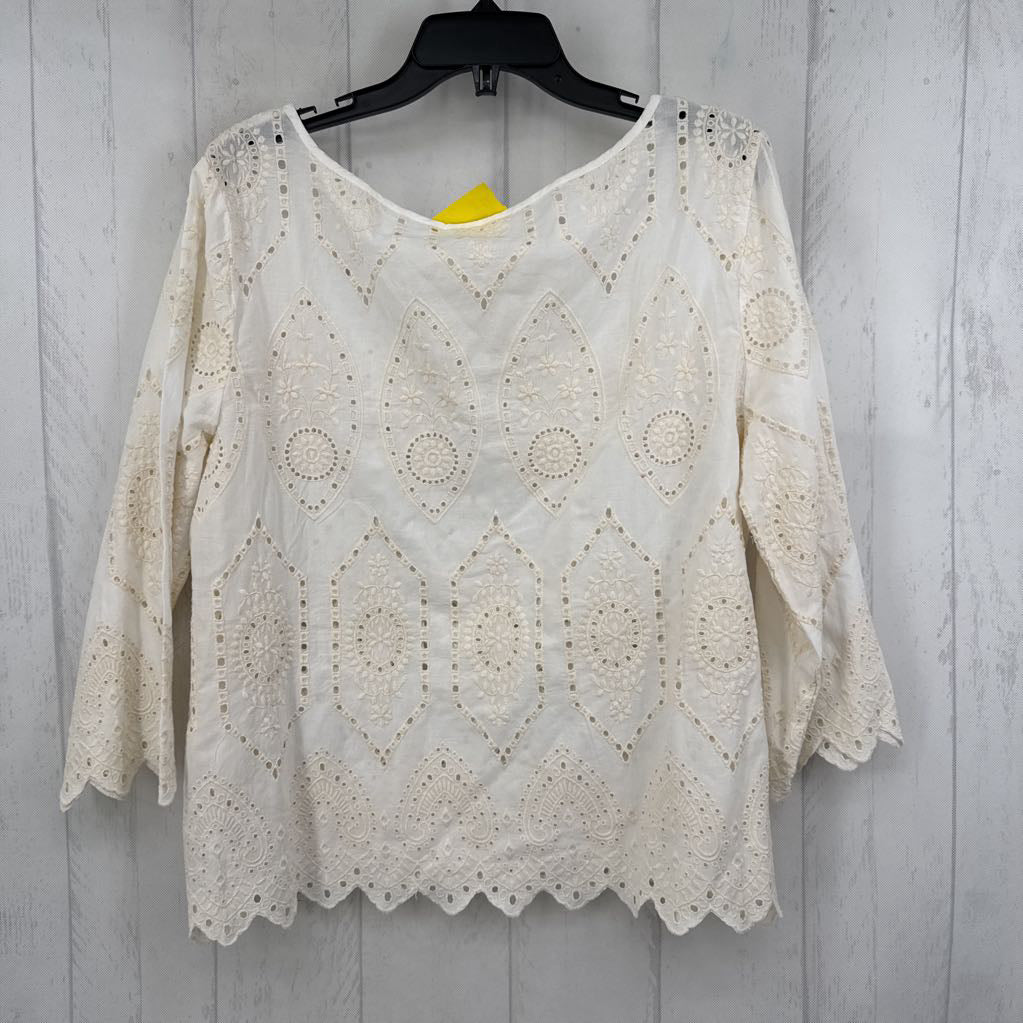 R70 XL 3/4 slv embroidered top