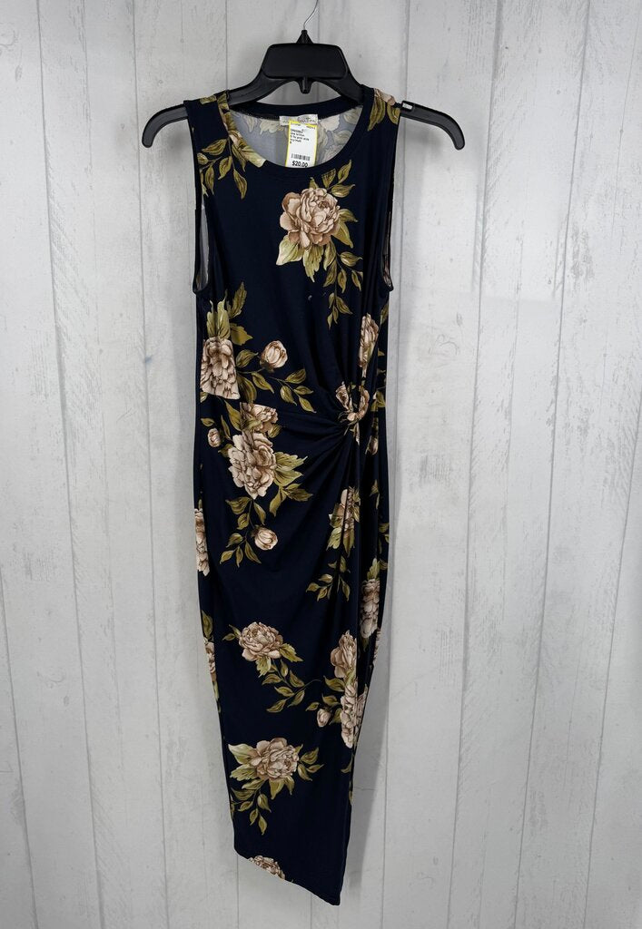 S flo print slvls dress