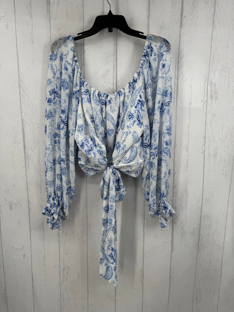 2X/3X 2pc flo print skirt set