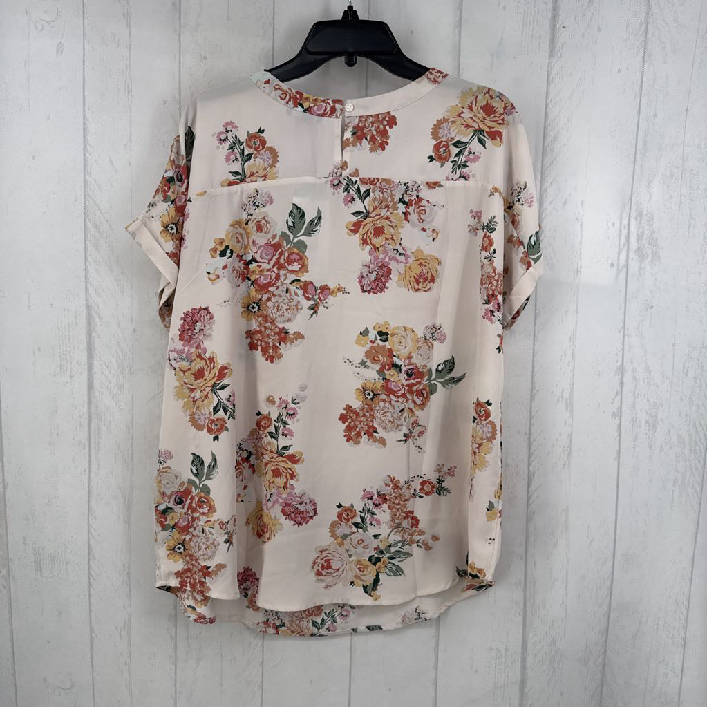XL flo print s/s top