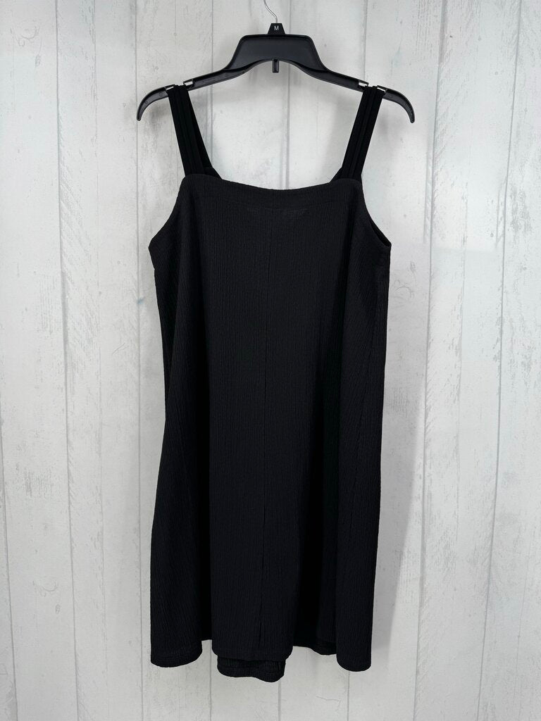 M textured grommet v-neck slvls dress