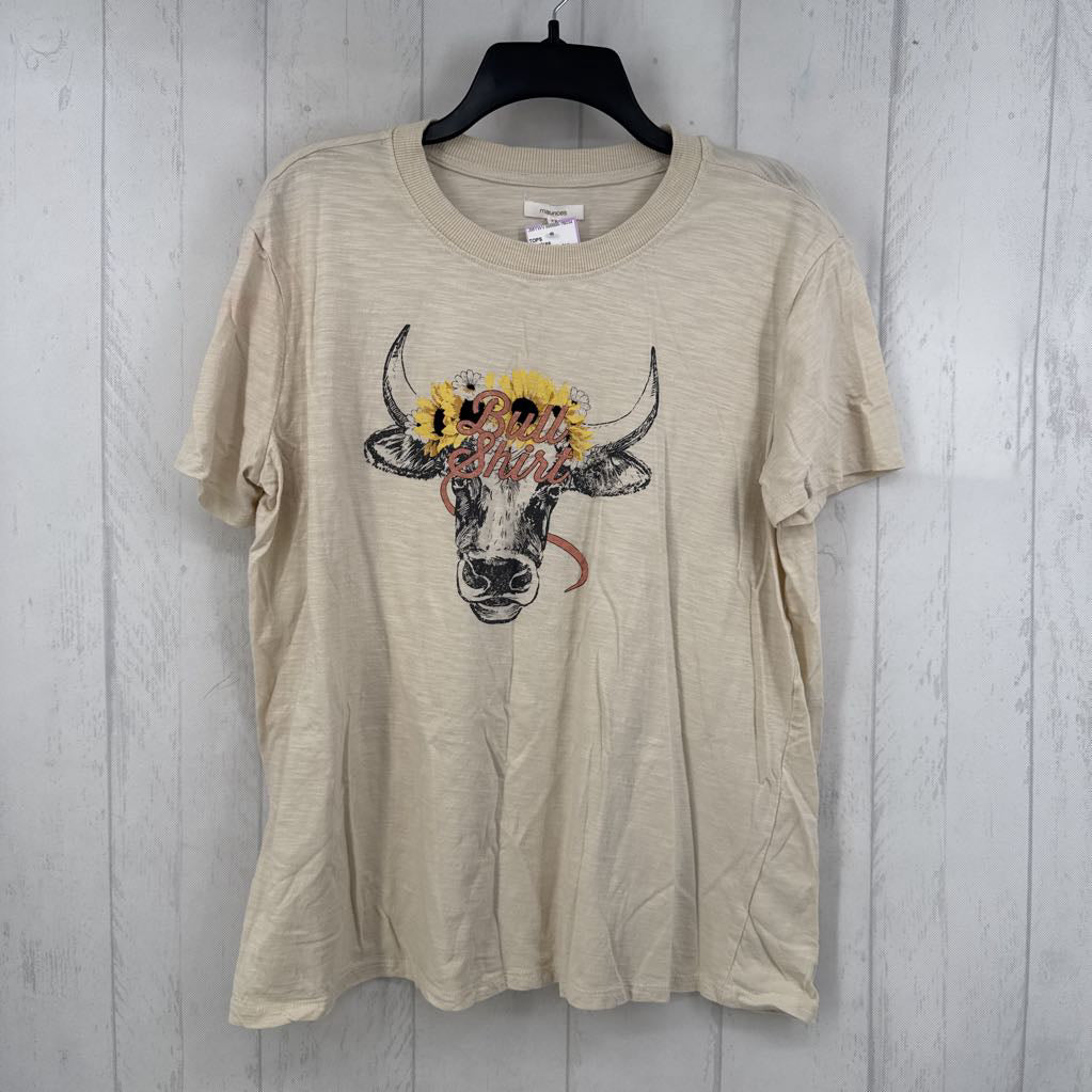 L graphic s/s tee-bull shirt