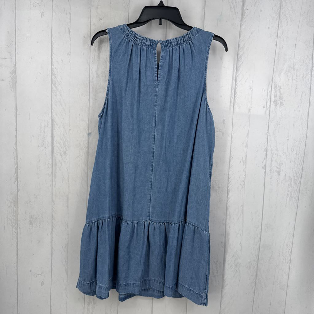 L denim slvls dress