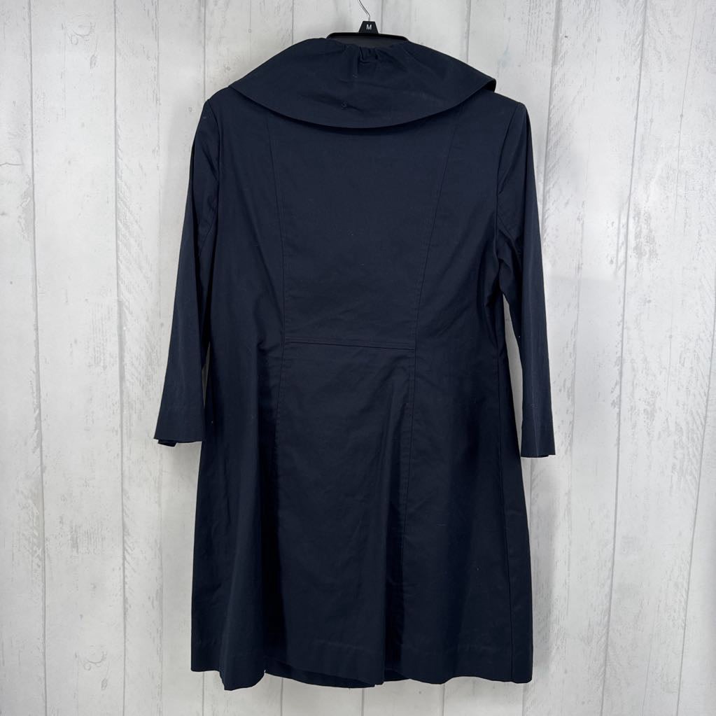 S ruffled twill 3/4 slv jacket