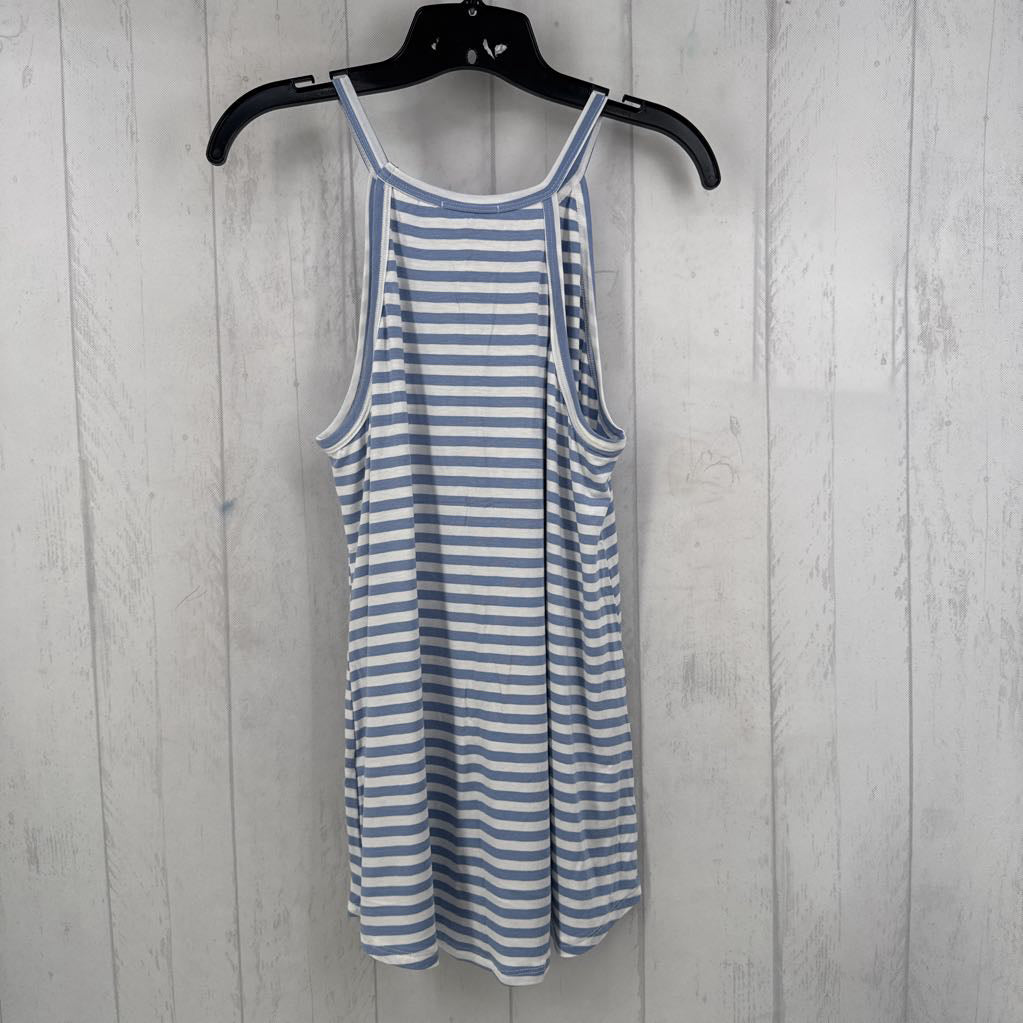 L striped flowy tank