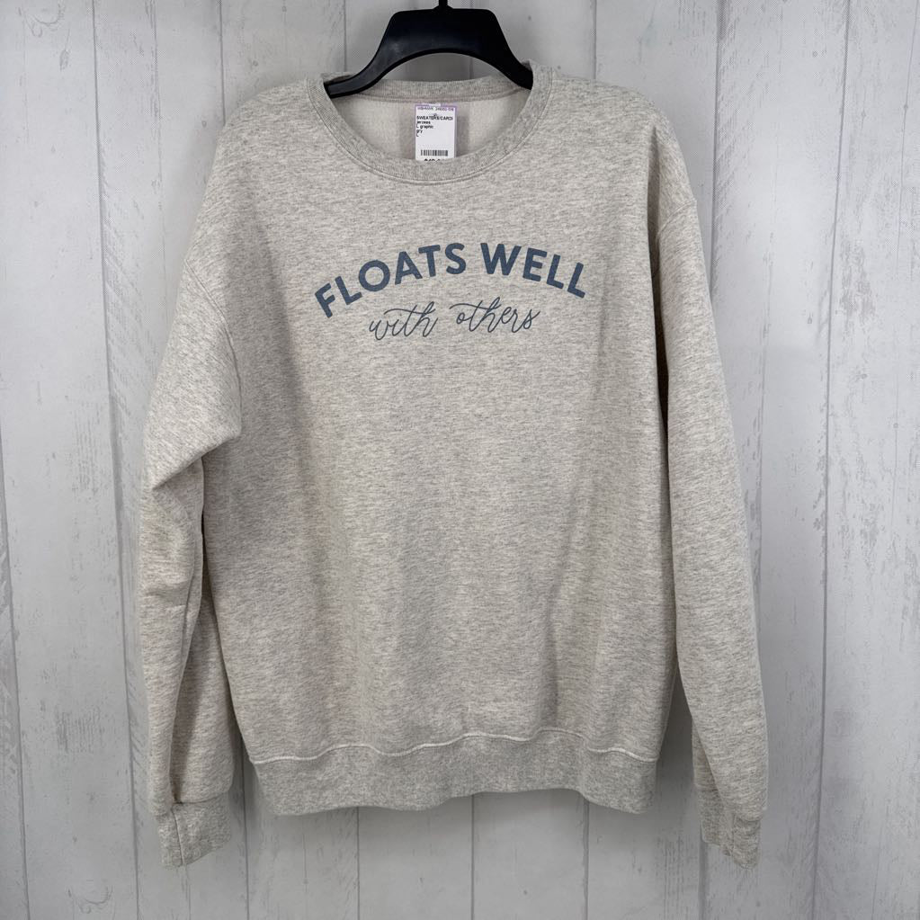 L graphic sweatshirt-floats well