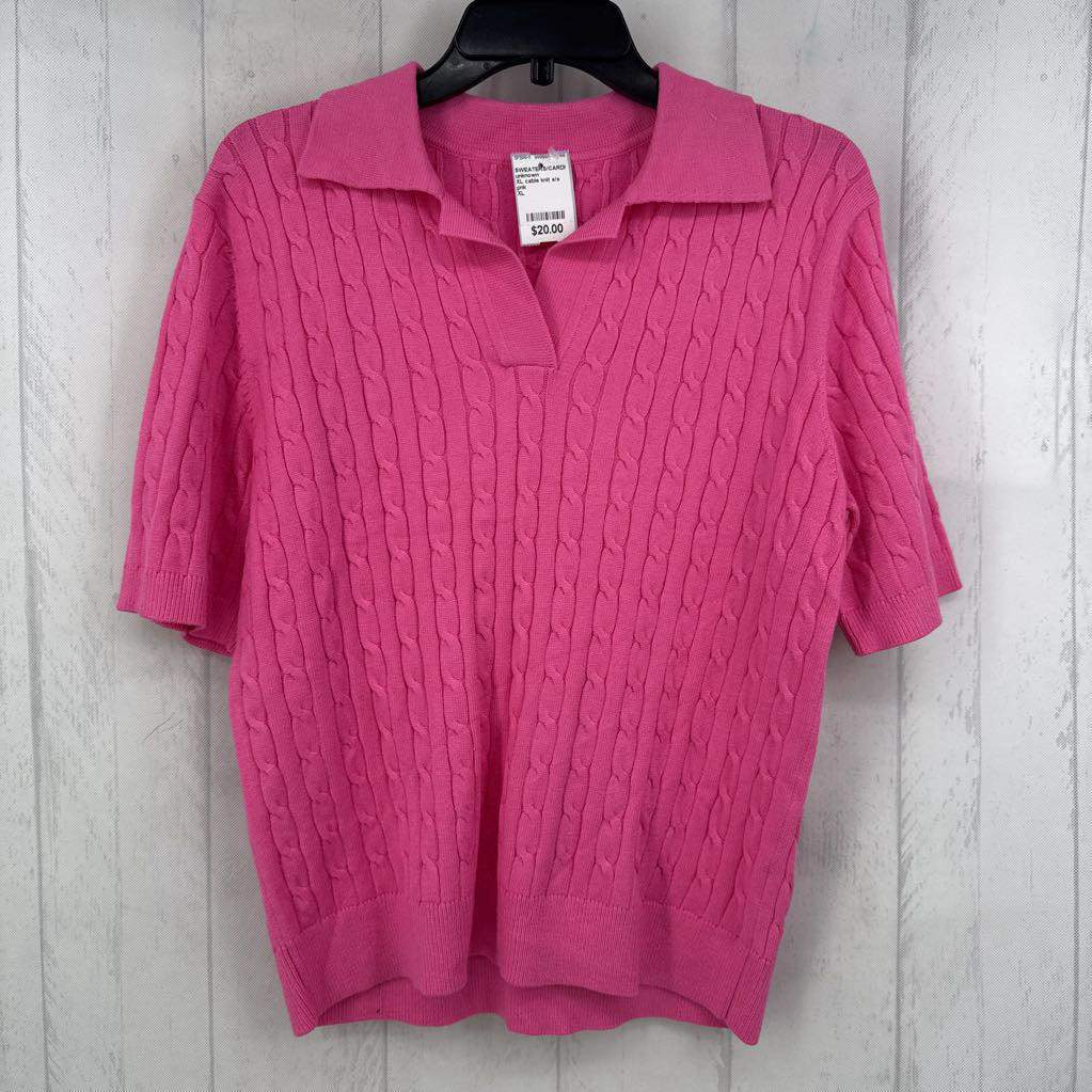 XL cable knit s/s sweater