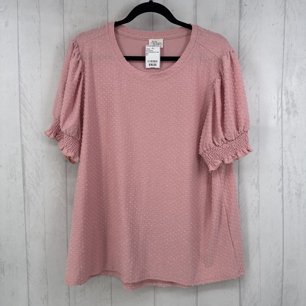 1X textured s/s top