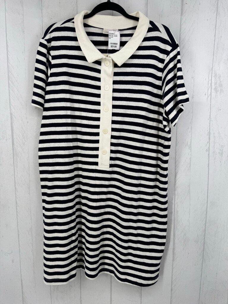 R28 XXL striped s/s shirtdress