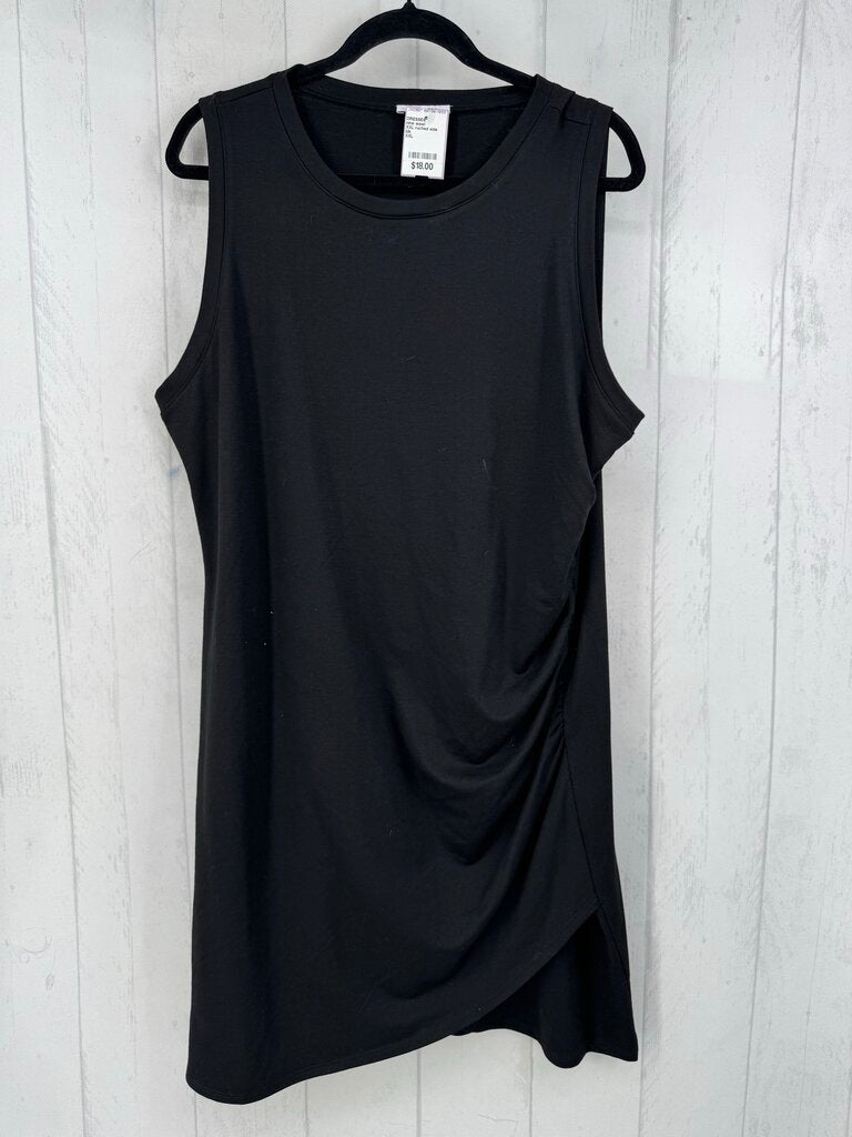 XXL ruched side slvls dress
