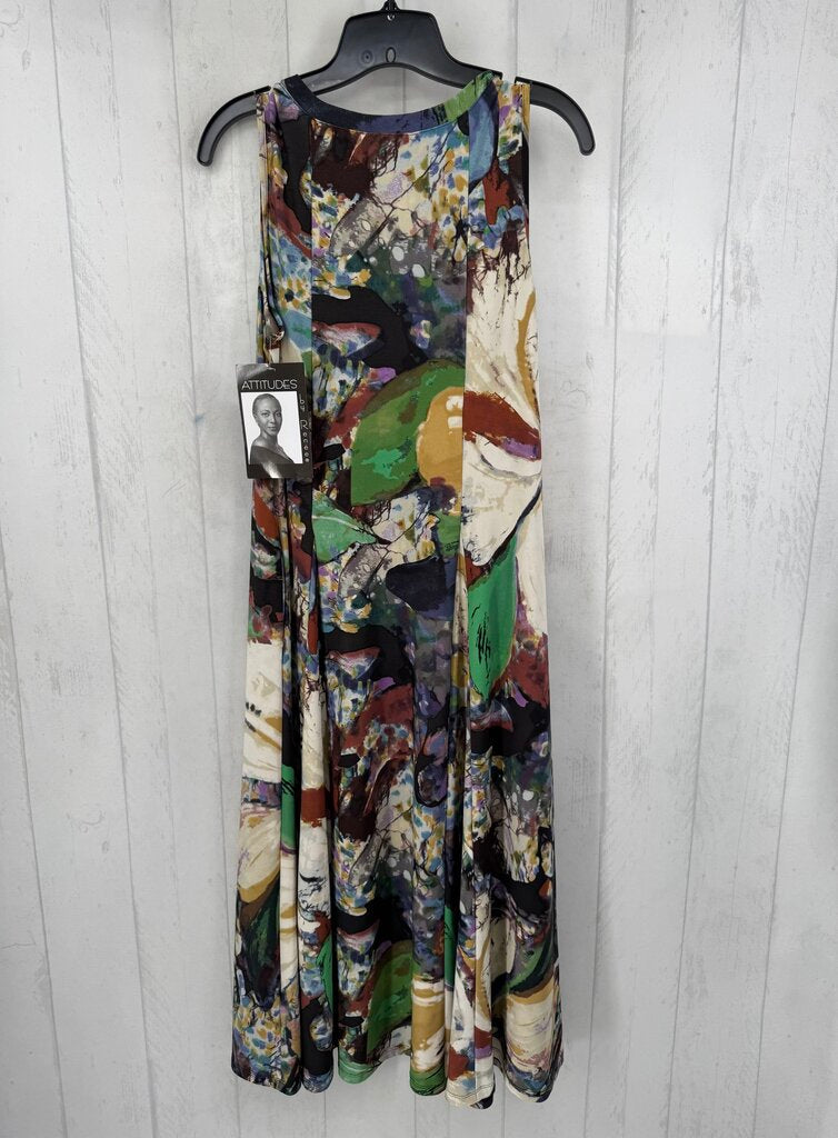 Mp printed v-neck slvls dress