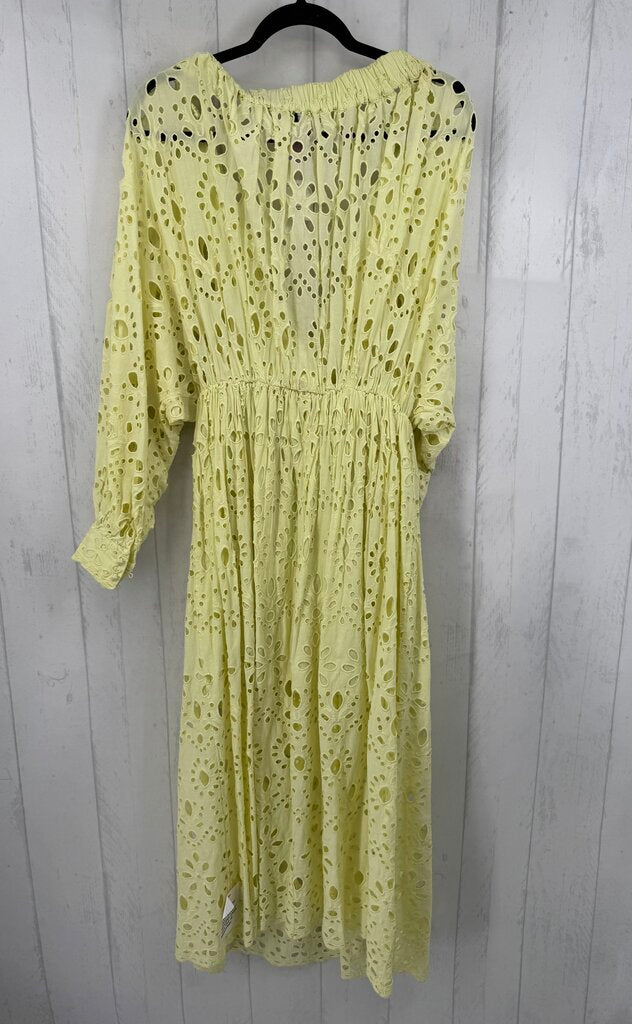 8 crossover eyelet l/s dress