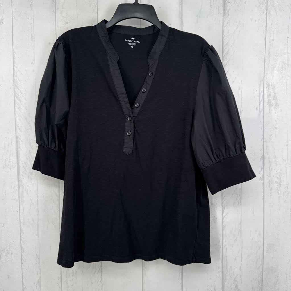XL 1/2 button down s/s top