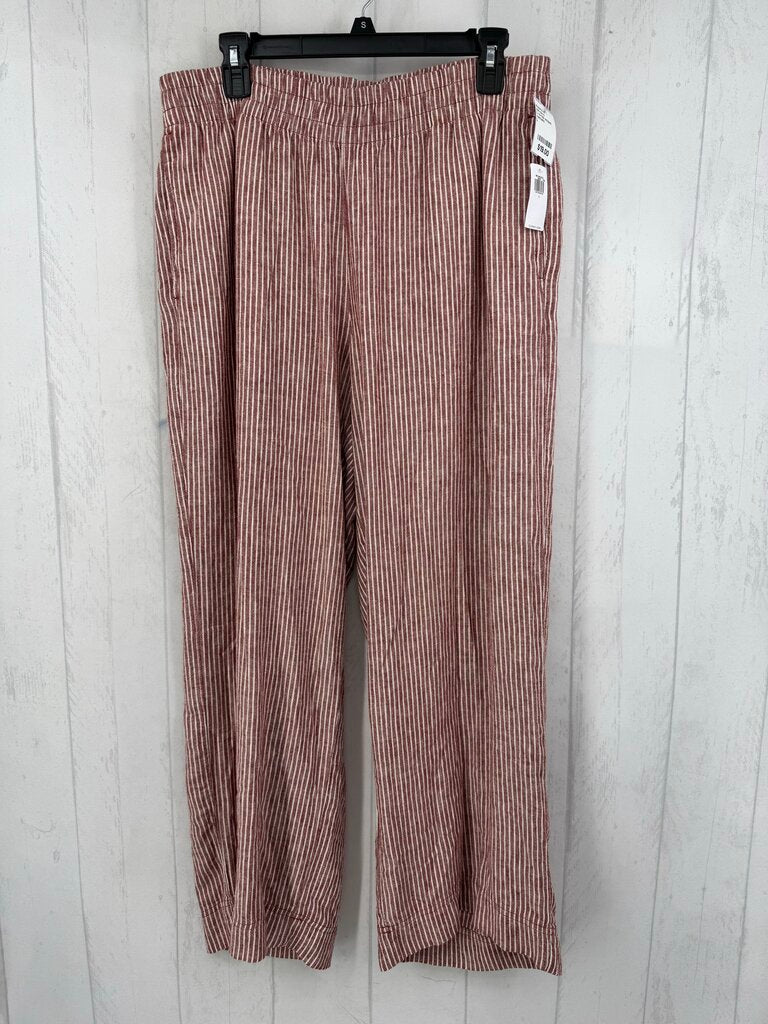 L hi-rise striped wide leg pant