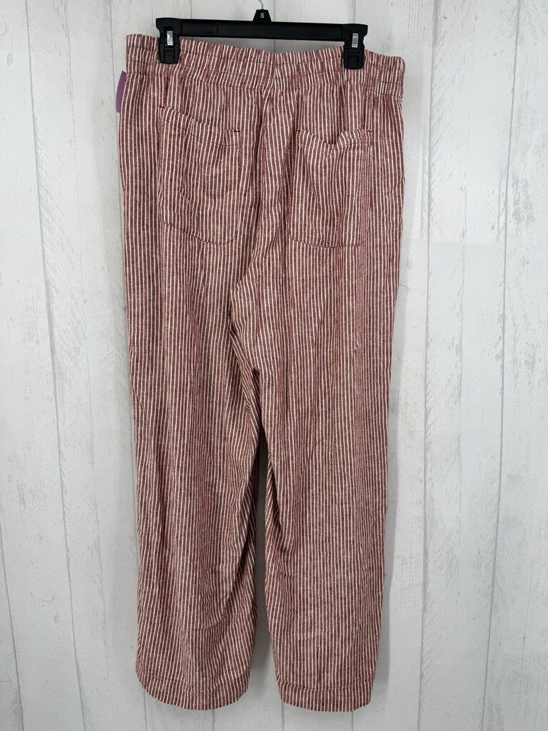 L hi-rise striped wide leg pant