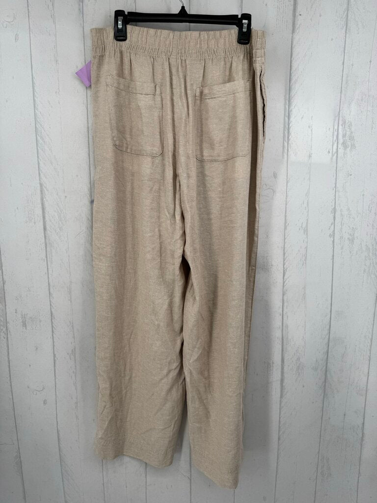 L linen blend wide leg pant