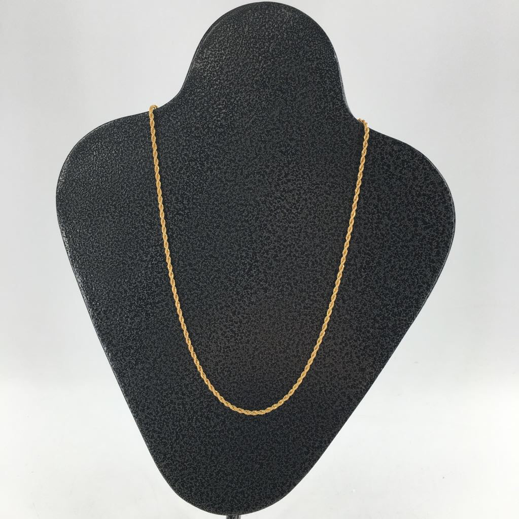 gold tone twist necklace & bracelet set