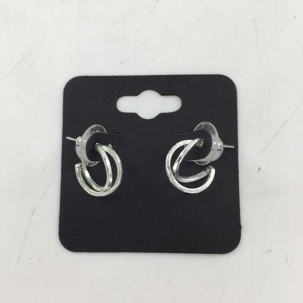 silver hoop earrings