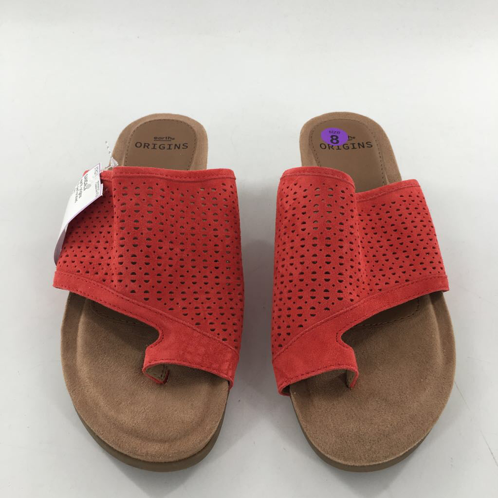 8 perforated leather wedge heel sandal