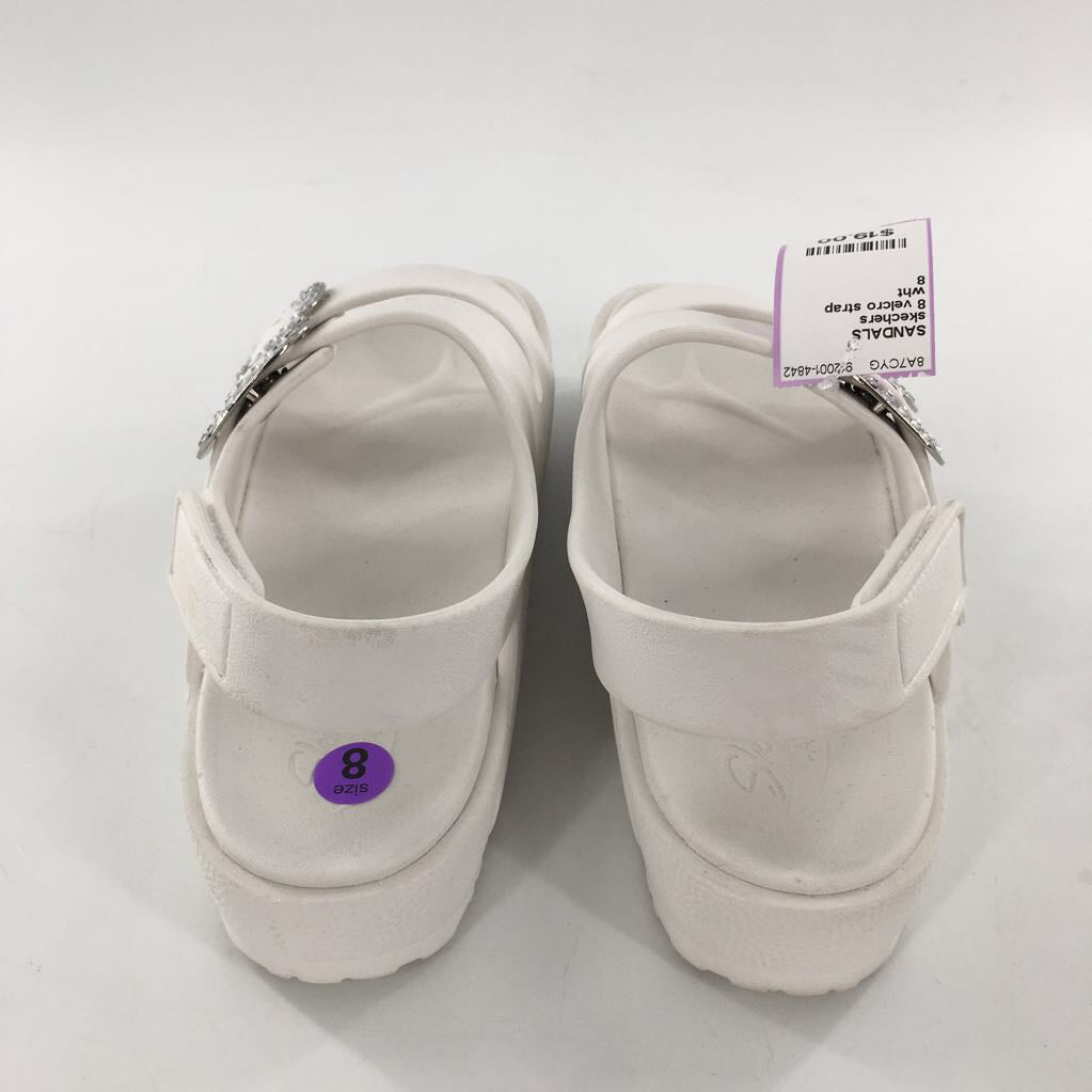 8 velcro strap embelished buckle sandal