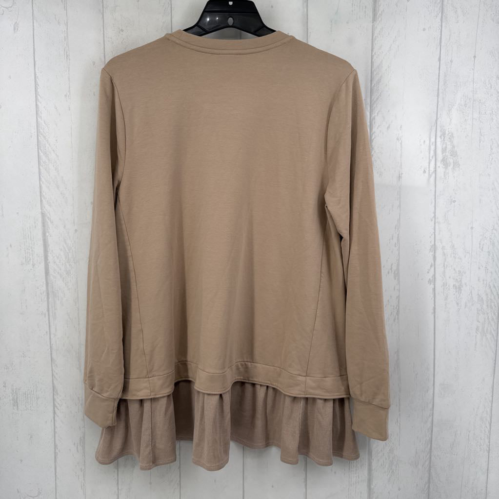 M layered hem l/s top