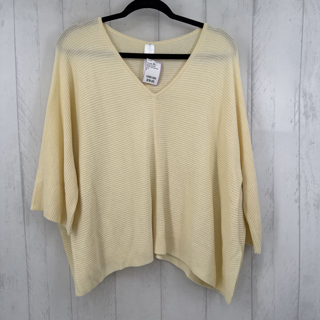 M rib knit poncho